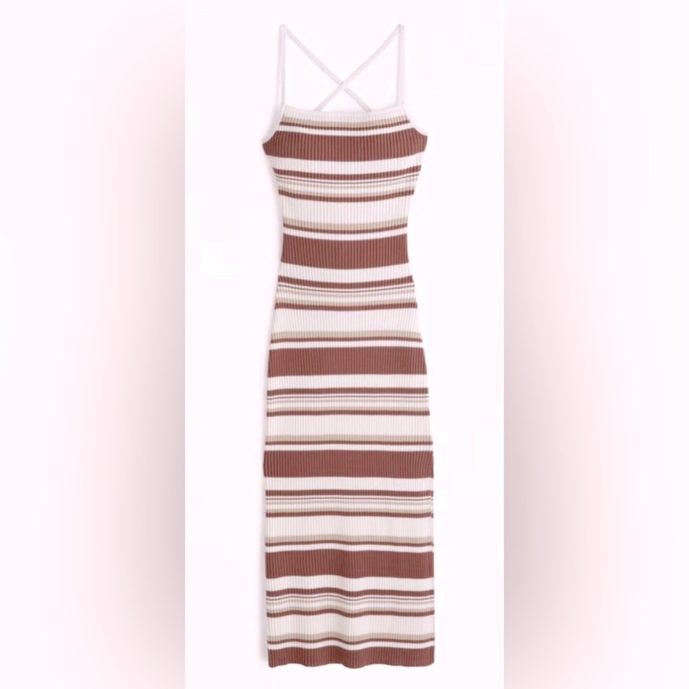 A&F Striped Knit Midi with strappy back